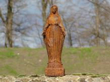 Mary statue - cast iron - rust colour