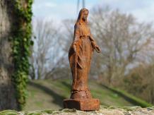 Mary statue - cast iron - rust colour