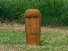 Moai statue in oxide - full stone