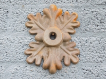 Wall anchor-cast iron-oak leaf shape.