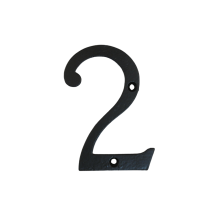 House number 2 - Black - Iron - 10 cm