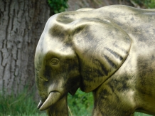 Statue elephant - gold - polystone