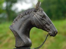 Beeld Paardenhoofd met Teugels - Polystone