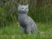 Cat made of stone - detailed - grey