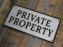 Vintage wandbord - Private Property - gietijzer