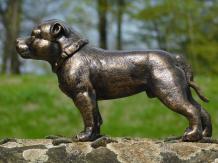 Beeld Pitbull - gietijzer - brons look - honden sculptuur