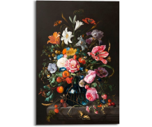 Schilderij Stilleven - Bloemen op Vaas - 90 x 60 cm