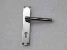 Set Door Hardware Long Plates - PC 72 - Brushed Stainless Steel