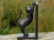 Bookends with Cats - Black Brown - by Polystone and Wood