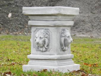 Pedestal with Lion Heads - 47 cm - Stone