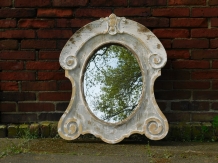 Large mirror - whitewash - wood