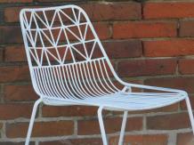 Chair - old white - metal