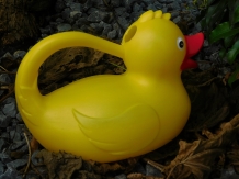 Garten Gießkanne die Ente, Kindergießkanne, Blumengießkanne, Sandkastenkanne, gelb