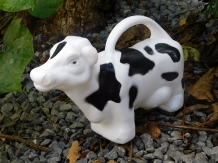 Watering can Cow - black and white - plastic