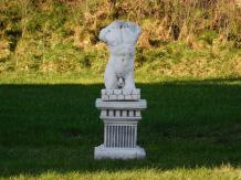 Man Torso on Pedestal - 100 cm - Solid Stone