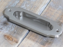 Sliding door handle - matt nickel - bowl handle