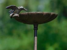 Tuinsteker Vogelbadje - Gietijzer - Incl. Vogeltje