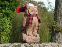 Christmas Owl on Tree Trunk - Polystone - Woodlook