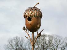 Birdhouse Acorn - Standing - 170 cm - Garden Stick - Copper look