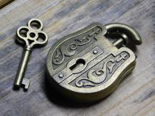 Vintage Puzzle Lock - Metal