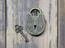 Vintage Puzzle Lock - Metal