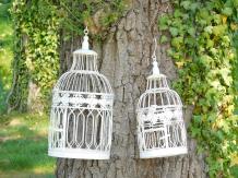 Set of 2 Classic Bird Cages | Metal | Garden Decoration