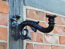 Wall arm for outdoor lamp - 23 cm - Black