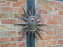 Wall ornament Sun - Copper colour - Metal