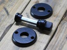 WC lock - cast iron - black - for toilet and bathroom doors