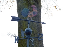 Large weather vane / weather vane with metal garden spike - 183cm high