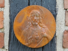 Wandteller Jesus - Gusseisen - Rostfarbe