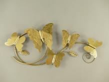 Wandornament Schmetterlinge - 70 cm - Gold - Eisen