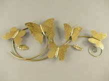 Wandornament Schmetterlinge - 70 cm - Gold - Eisen