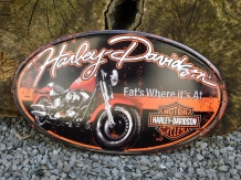 Prachtig metalen bord met harley Davidson reclame