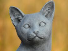 Sitting Cat - Stone - 40 cm - Garden Statue