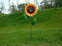 Handmade Sunflower - garden stick 84 cm - metal