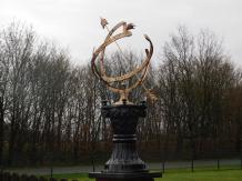 Exclusive Brass Sundial on Alu Base - Square with Round Foot