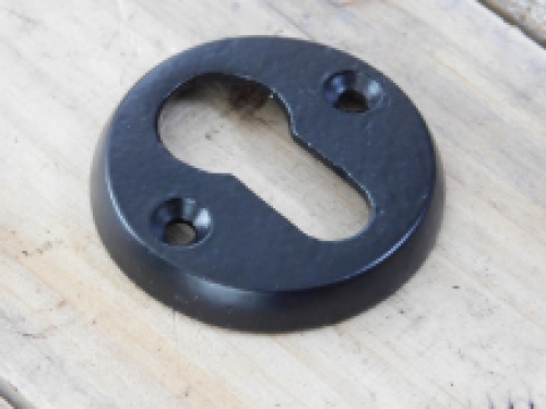 1 lock rosette, cylinder lock suitable, lock made of iron, Black Line.