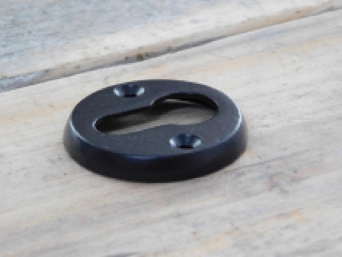 1 lock rosette, cylinder lock suitable, lock made of iron, Black Line.