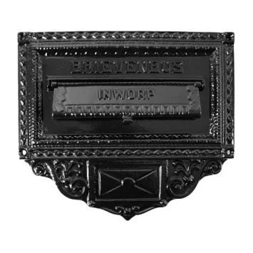 Letterbox Wall Plate - Black - Alu