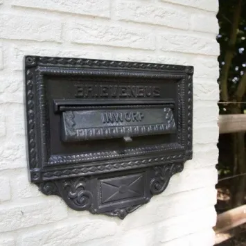 Letterbox Wall Plate - Black - Alu