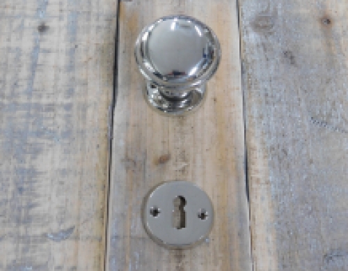 Double door knob - polished nickel - including rosettes