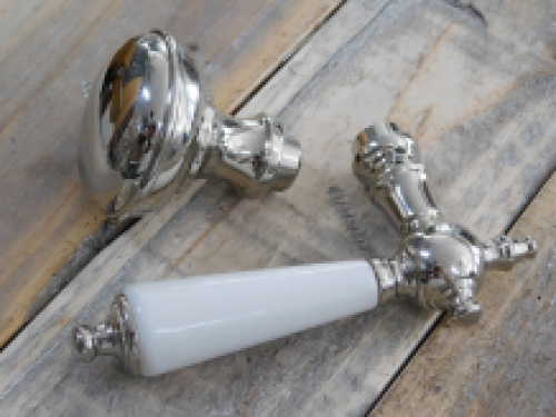 Set of door hardware - retro - for room doors BB - with porcelain handle