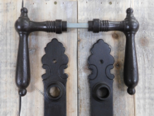 Set of door hardware in antique iron - PZ 92 - classic