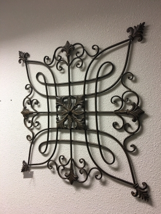 Beautiful decorative metal wall rack