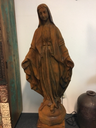 Mutter Maria / Mutter Maria, große Vollstein-Oxyd-Statue