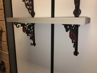 Beautiful set of shelf racks-hangers grape motif, shelf racks, cast iron-small