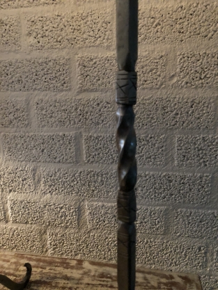 Beautiful wrought iron candlestick, 1 arm, medium size, beautiful ornate ironwork!
