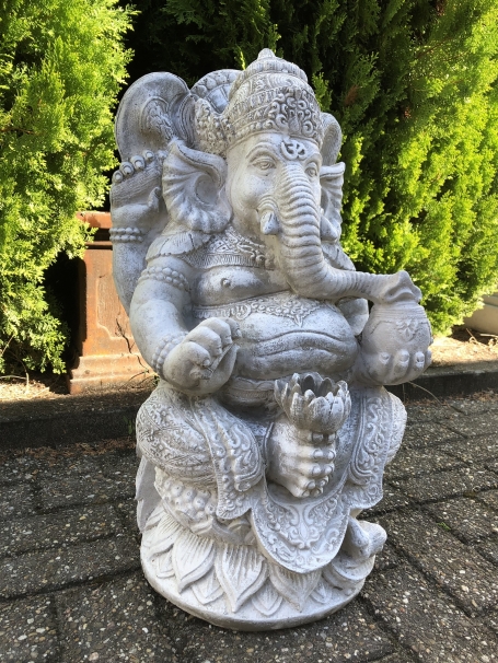 Statue Ganesha 1 - the God of Wisdom, Prosperity and Happiness - Solid Stone