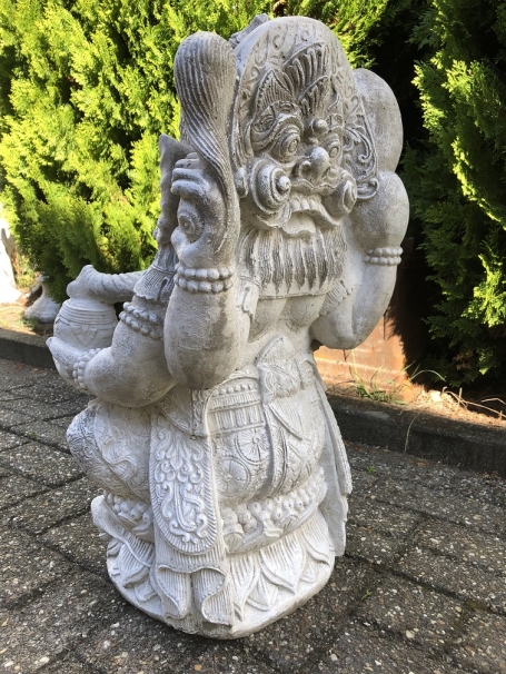 Statue Ganesha 1 - der Gott der Weisheit, des Wohlstandes und des Glücks - Massivstein